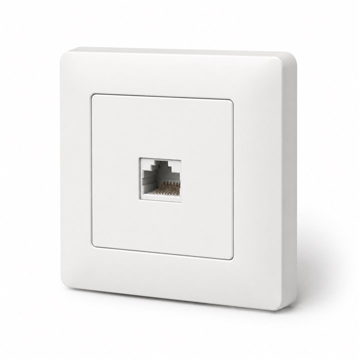 Розетка компьютерная BR-K10-1-K02, цвет черный, шт BR-K10-1-K02 для моделей iek